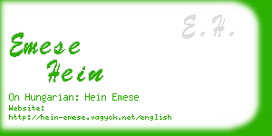 emese hein business card